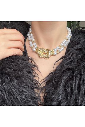 گردنبند جواهر رنگی زنانه مروارید Alice İsstanbul - کد 886580983