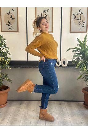 بوت / نیم بوت قهوه ای زنانه پشم Capone - کد 886593678