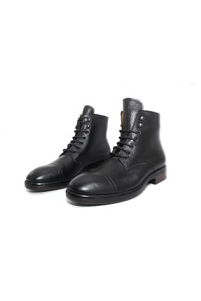 بوت / نیم بوت مشکی مردانه پاشنه نازک GROZ STORE - کد 886602834