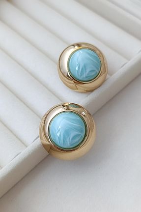 گوشواره جواهر طلائی سنگ طبیعی cosita - کد 886390255