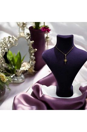 گردنبند استیل ( فولاد ) طلائی زنانه استیل (فولاد) feyza collection - کد 886604447