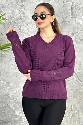 پلیور بنفش زنانه Ajurlu ATEMODAA - کد 886589294