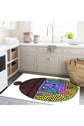فرش رنگی قابل شستشو Rugs Modern Halı - کد 886610619