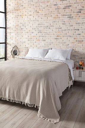 روتختی دونفره بژ پنبه ای Lamassi - کد 886609908