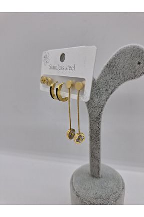گوشواره استیل (فولاد) طلائی استیل (فولاد) stainless steell - کد 886582538