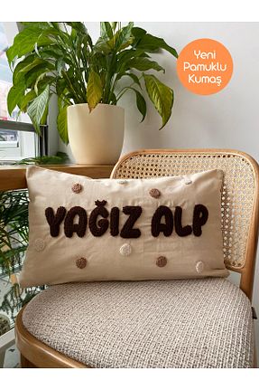 کوسن و روکش کوسن بژ کتان RahanDesign - کد 839338675