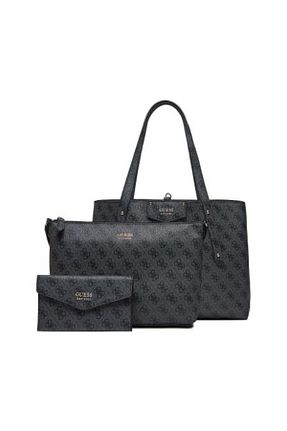 کیف دوشی طوسی زنانه پلی استر Guess - کد 804355603