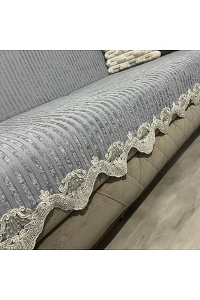 کاور مبل طوسی مخمل Salteks - کد 867237559