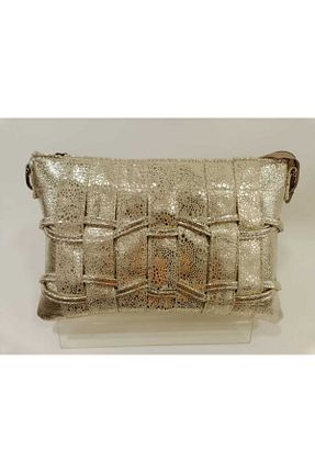 کیف پورتفوی و کلاچ طلائی زنانه چرم مصنوعی BERLİNA - کد 748641195
