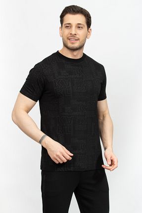 تیشرت مشکی مردانه یقه دوچرخه Karl Lagerfeld - کد 890475694