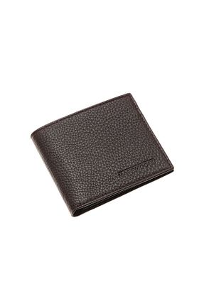 کیف پول قهوه ای مردانه چرم خالص Hatemoğlu - کد 840985923