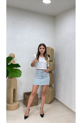 دامن آبی زنانه جین MODA - کد 886703589