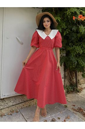 لباس قرمز زنانه بافتنی KÜÇÜĞÜM BUTİK - کد 757502311