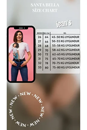 شلوار جین رنگی زنانه جین SANTA BELLA - کد 669961401