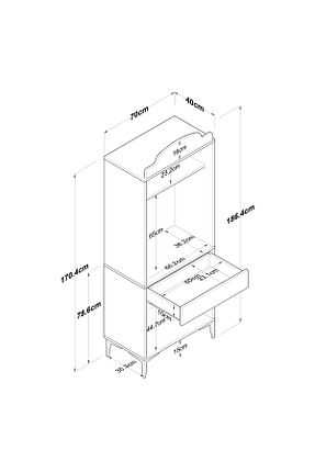 کابینت چند منظوره قهوه ای Suntalam Rani Mobilya - کد 796432881