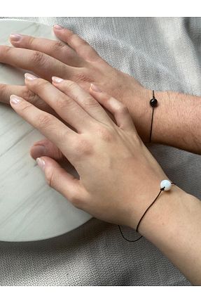 دستبند جواهر مشکی زنانه منجق NisFive - کد 884847452