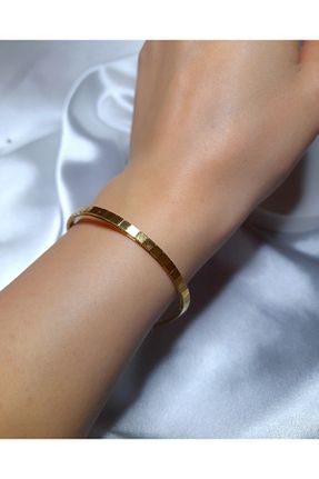 دستبند استیل (فولاد) زرد زنانه استیل (فولاد) MyCarya Jewelry - کد 884735980