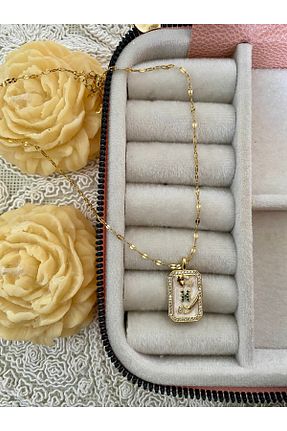 گردنبند استیل ( فولاد ) طلائی استیل (فولاد) Nida Collection - کد 884826535