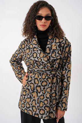 پالتو پشمی مشکی زنانه اورسایز Bigdart - کد 884834246