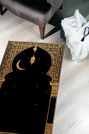 سجاده مشکی پلی استر Carmine Carpet - کد 884867487