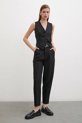 شلوار مشکی زنانه پنبه ای TRENDQUEL - کد 884857791