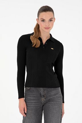 پلیور مشکی زنانه ساده U.S. Polo Assn. - کد 884859837