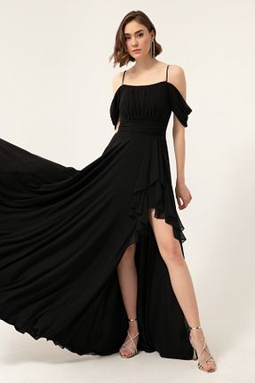 لباس مجلسی و فارغ التحصیلی مشکی زنانه پلی استر Lafaba - کد 702551479
