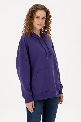 سوئیشرت بنفش زنانه ساده U.S. Polo Assn. - کد 884861403