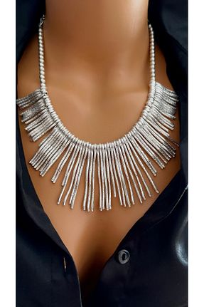 گردنبند جواهر زنانه روکش نقره Nevaa Still - کد 884501855