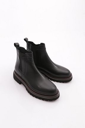 بوت / نیم بوت مشکی مردانه چرم خالص Dgn - کد 884860134