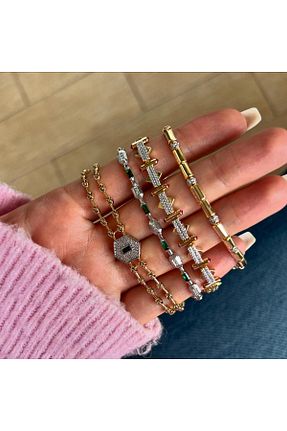 دستبند جواهر طلائی زنانه روکش طلا BUNNY - کد 884856780