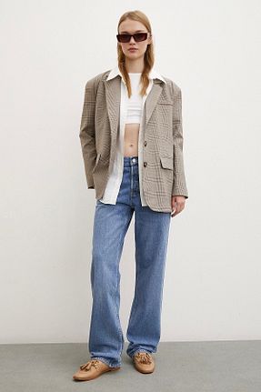 شلوار جین آبی زنانه پاچه لوله تفنگی TRENDQUEL - کد 884857008