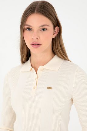 پلیور بژ زنانه ساده U.S. Polo Assn. - کد 884859860