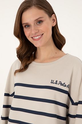 سوئیشرت طوسی زنانه ساده U.S. Polo Assn. - کد 884861565