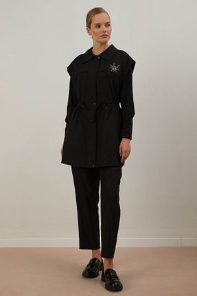 ست بالاتنه و پائین تنه حجاب مشکی زنانه رگولار aguaje - کد 884858754