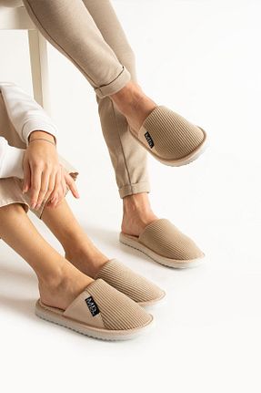 دمپائی بژ زنانه پارچه ای Moda Devrin - کد 883226131