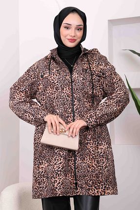 ترنچکت حجاب قهوه ای زنانه مخلوط پلی استر İmajButik - کد 884884481