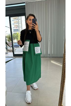 لباس سبز زنانه بافتنی caddstore - کد 884884718