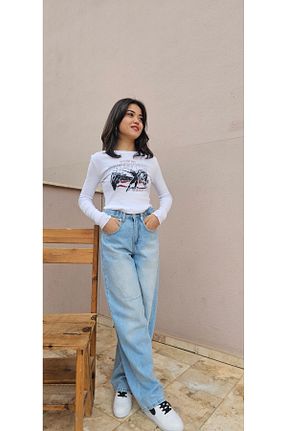 شلوار آبی زنانه فیبر Chila - کد 884884266