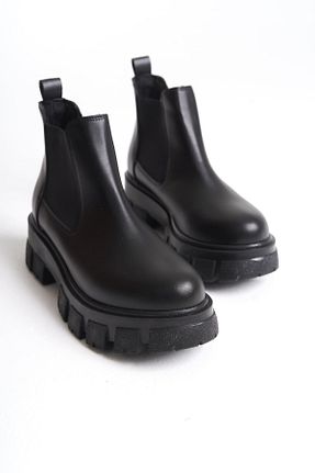 بوت / نیم بوت مشکی زنانه پاشنه تخت TUUBA SHOES - کد 884890316