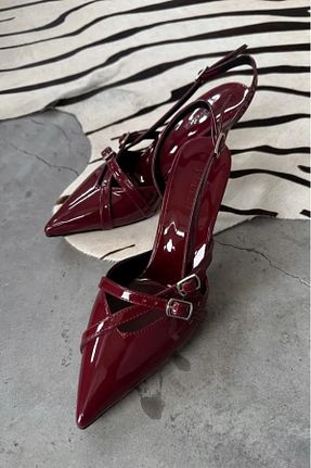 کفش استایلیتو زرشکی پاشنه نازک BEB SHOES - کد 884892535