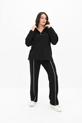 ست گرمکن سایز بزرگ مشکی زنانه سایز بزرگ Koza Butik - کد 884896037