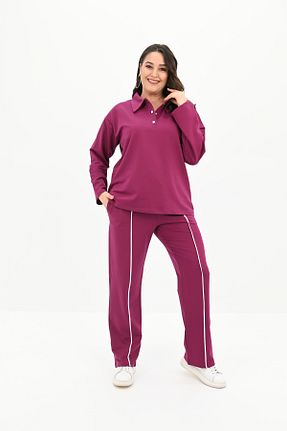 ست گرمکن سایز بزرگ بنفش زنانه سایز بزرگ Koza Butik - کد 884896034
