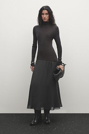لباس سبز زنانه تریکو Massimo Dutti - کد 884894260