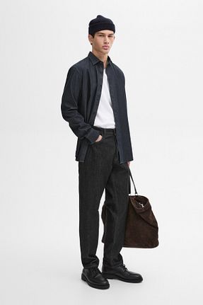 پیراهن طوسی مردانه رگولار Massimo Dutti - کد 884895018