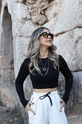بلوز مشکی زنانه ساده bytugcekaya - کد 894467049