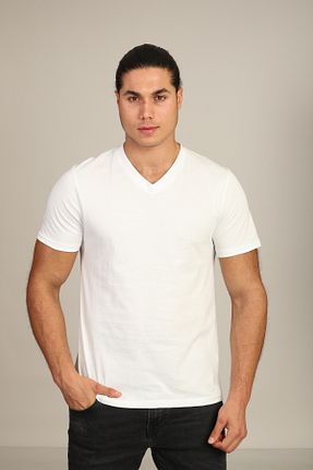 تیشرت سفید مردانه Relaxed qelinki - کد 884920061