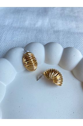 گوشواره جواهر طلائی روکش طلا DEMOKAN - کد 846434327