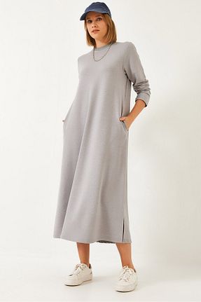 لباس طوسی زنانه بافتنی Bianco Lucci - کد 871900075