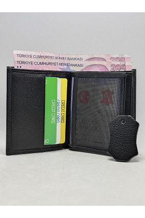 کیف پول مشکی مردانه سایز متوسط genuine leather company eds - کد 862682136